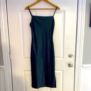 Women's Sleeveless Spaghetti Strap Satin Dress